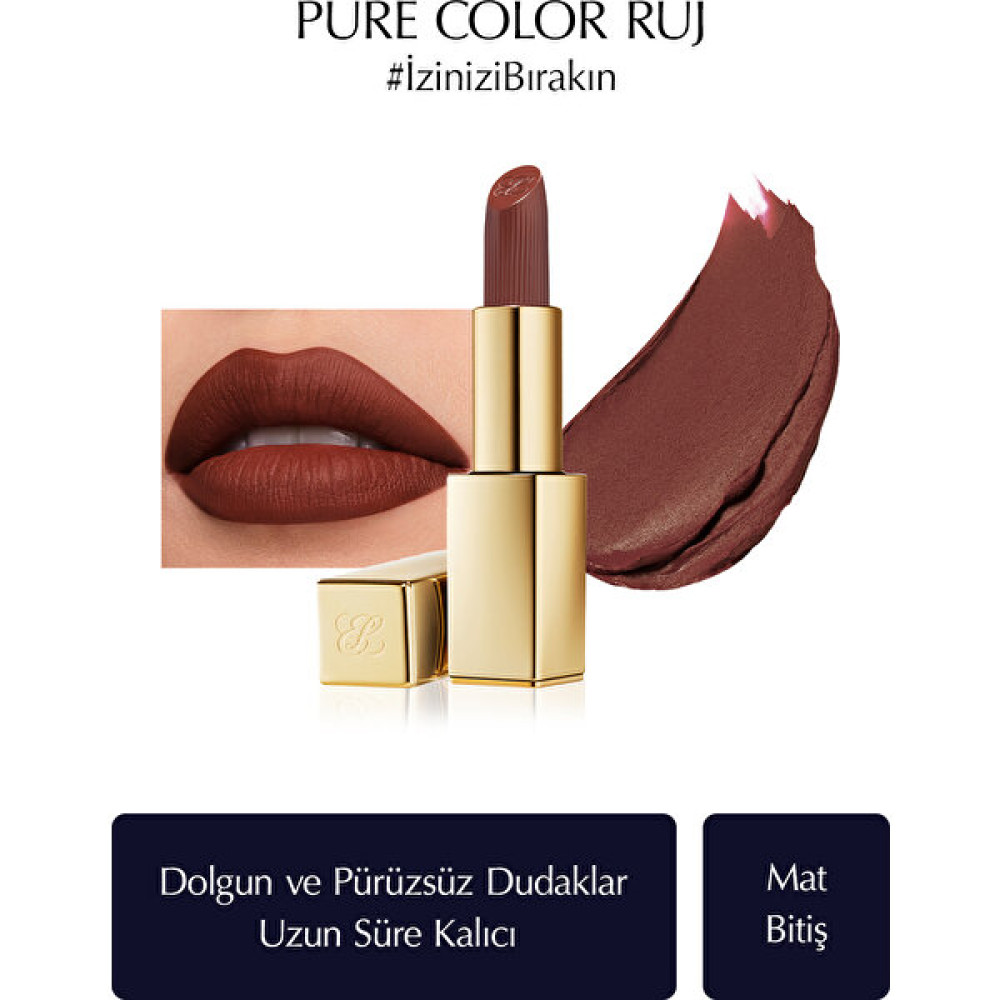 Estee Lauder Mat Bitişli Ruj - Pure Color Matte Lipstick - 3.5gr - Renk: 567 Knowing Rujlar & Dudak Parlatıcıları Fiyatı