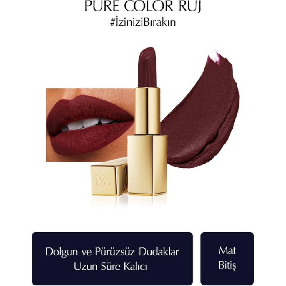 Estee Lauder Mat Bitişli Ruj - Pure Color Matte Lipstick - 3.5gr - Renk: 682 After Hours Rujlar & Dudak Parlatıcıları Fiyatı