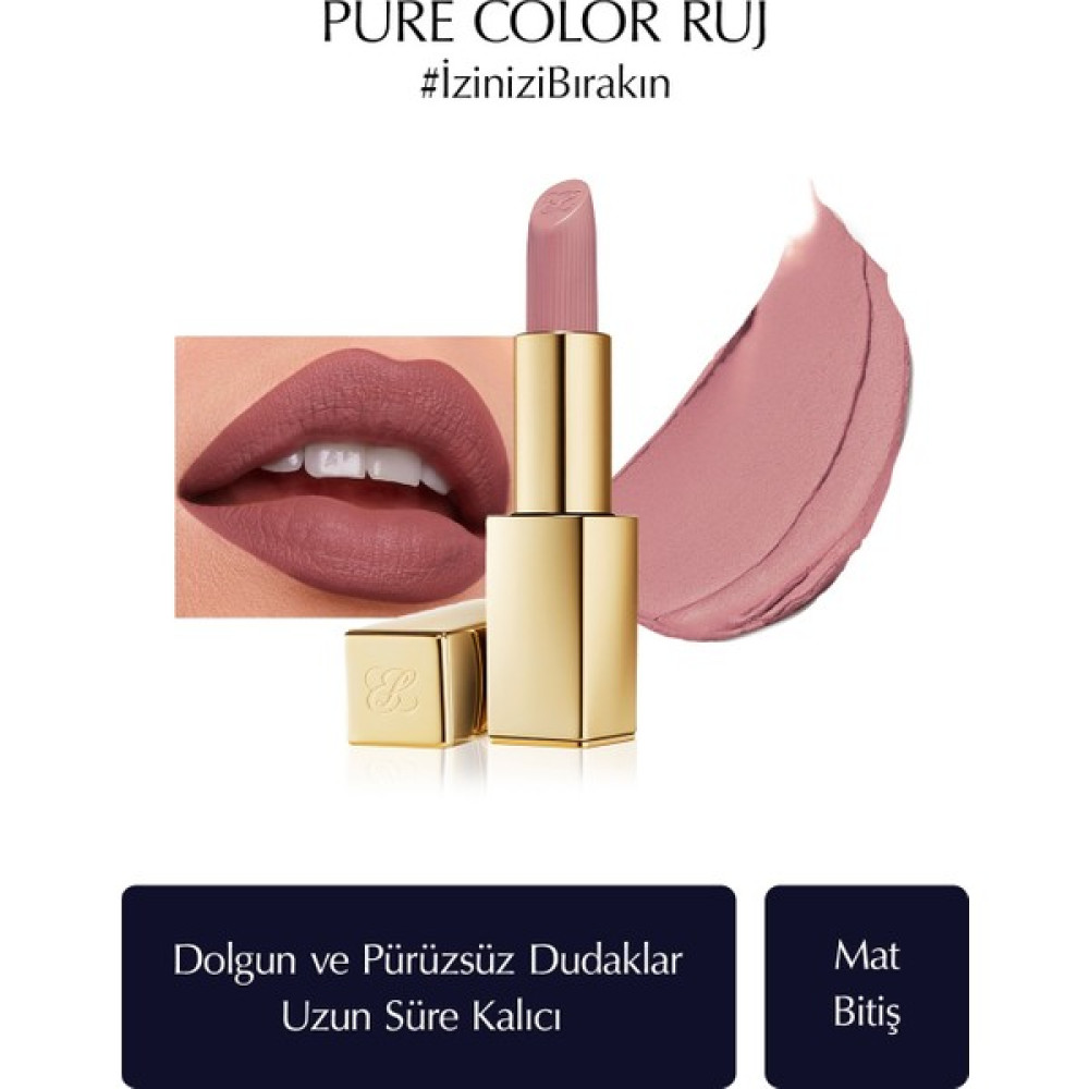 Estee Lauder Mat Bitişli Ruj - Pure Color Matte Lipstick - 3.5gr - Renk: 868 Influential Rujlar & Dudak Parlatıcıları Fiyatı