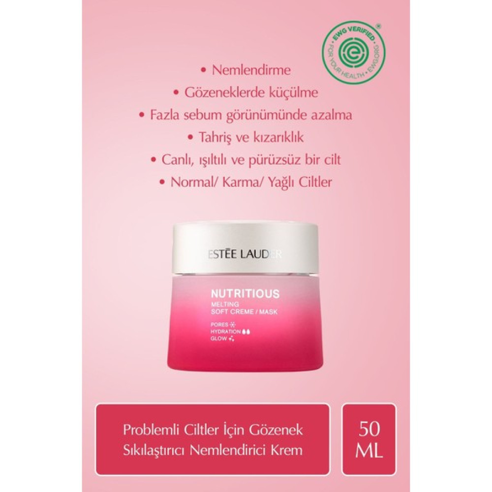 Estee Lauder Nemlendirici Krem - Nutritious Soft Creme Gözenek Sıkılaştırıcı, Yağ Kontrolü, Doğal Içerikler 50ML Nemlendiriciler Fiyatı