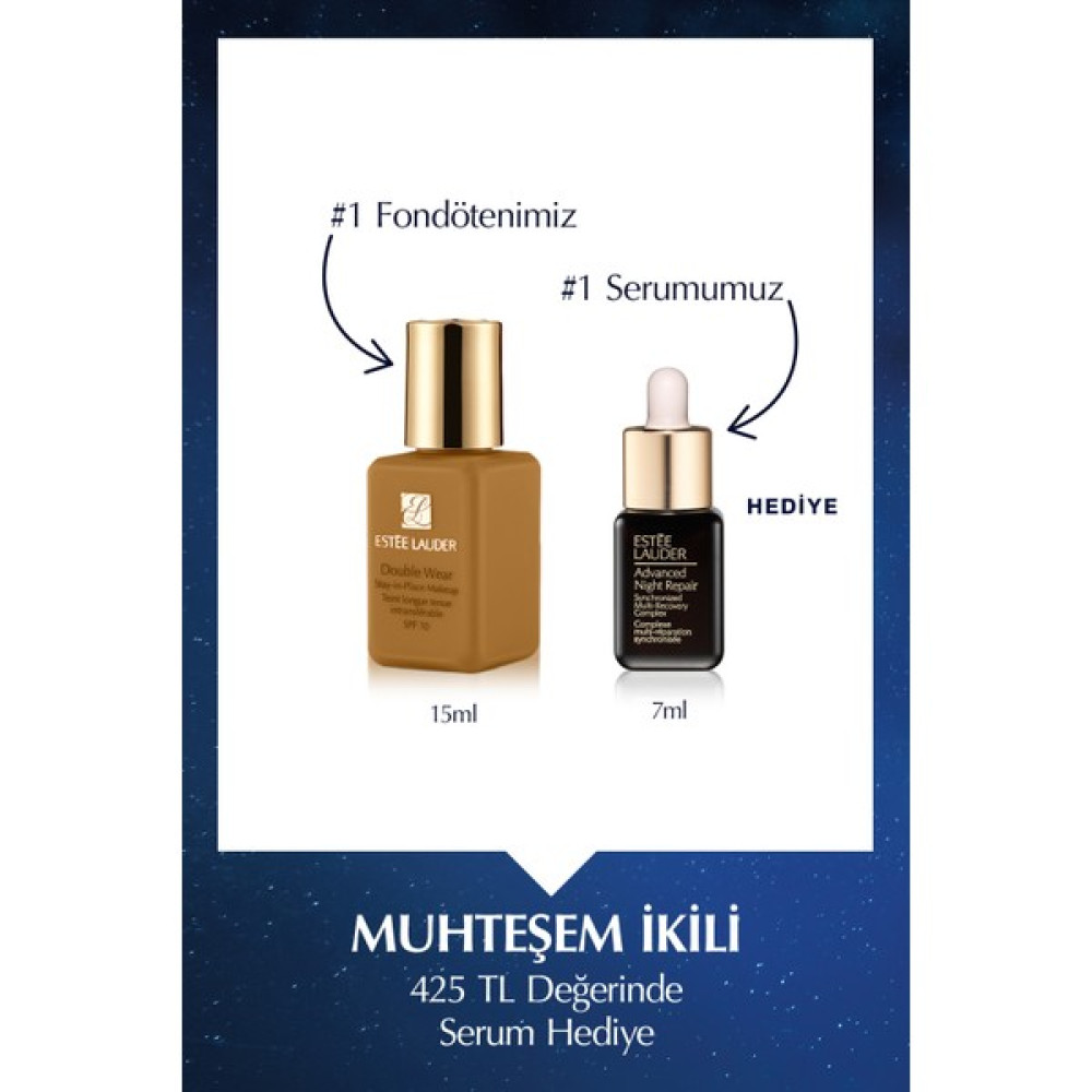 Estee Lauder Seyahat Boy Fondöten - Double Wear Stay-in-Place Fondöten SPF10 (Renk: 3N1 Ivory Beige) 15ml Fondötenler Fiyatı