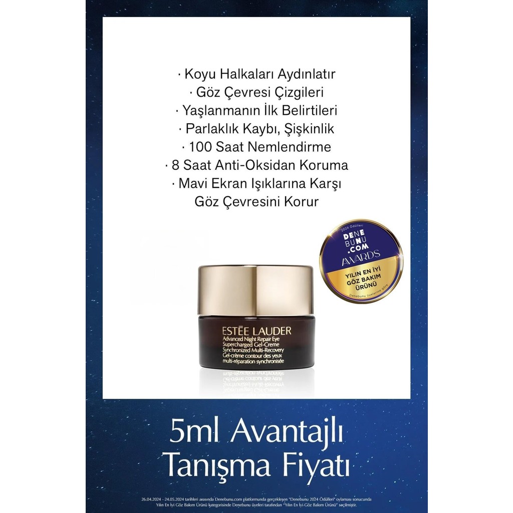 Estee Lauder Seyahat Boy Göz Kremi - Advanced Night Repair Supercharged Jel Göz Kremi 5ml Göz Kremi Fiyatı
