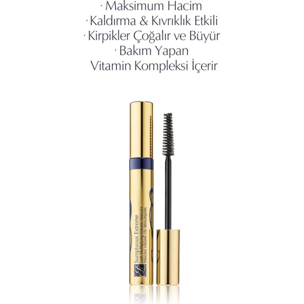Estee Lauder Sumptuous Extreme Maskara, Siyah, 8ml (Kirpik Çoğaltan, Hacim Veren, Kıvrıklık & Kaldırma Etkili) - Siyah Rimeller / Maskaralar Fiyatı