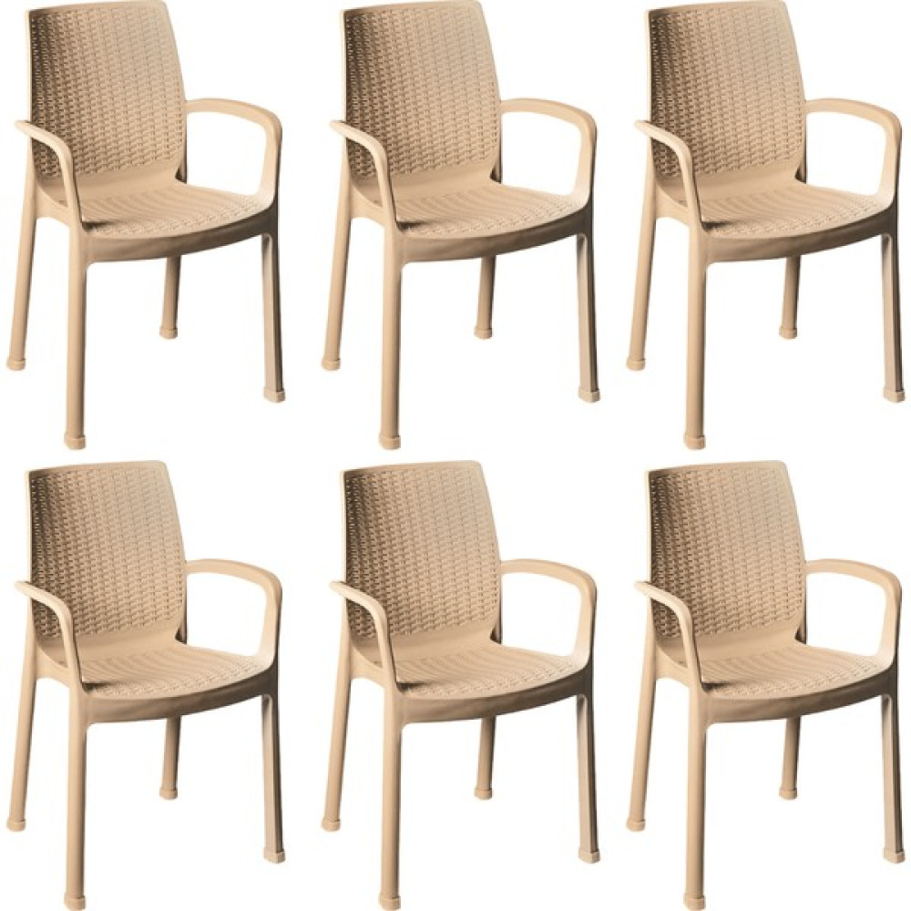 Estelia Netaks  Efes (Rattan) Sandalye  6'lı Takım - Krem Oto Boyaları Fiyatı