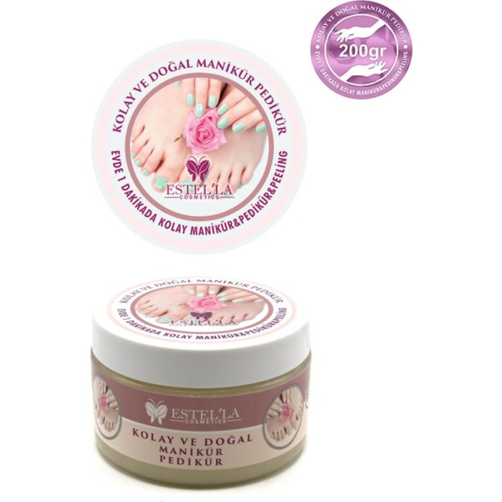 Estella Kolay ve Doğal Manükür Pedikür Peeling 200 gr Tırnak Bakımı Fiyatı