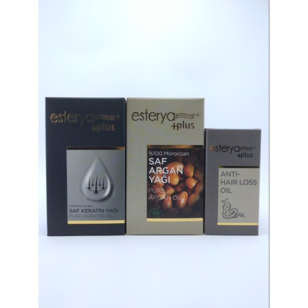 Esterya Plus Saf Argan Saf Keratin ve Saf Yılan Yağı Bakım ve Dökülme Karşıtı Seti Saç Bakım Maskeleri & Serumlar & Spreyler Fiyatı