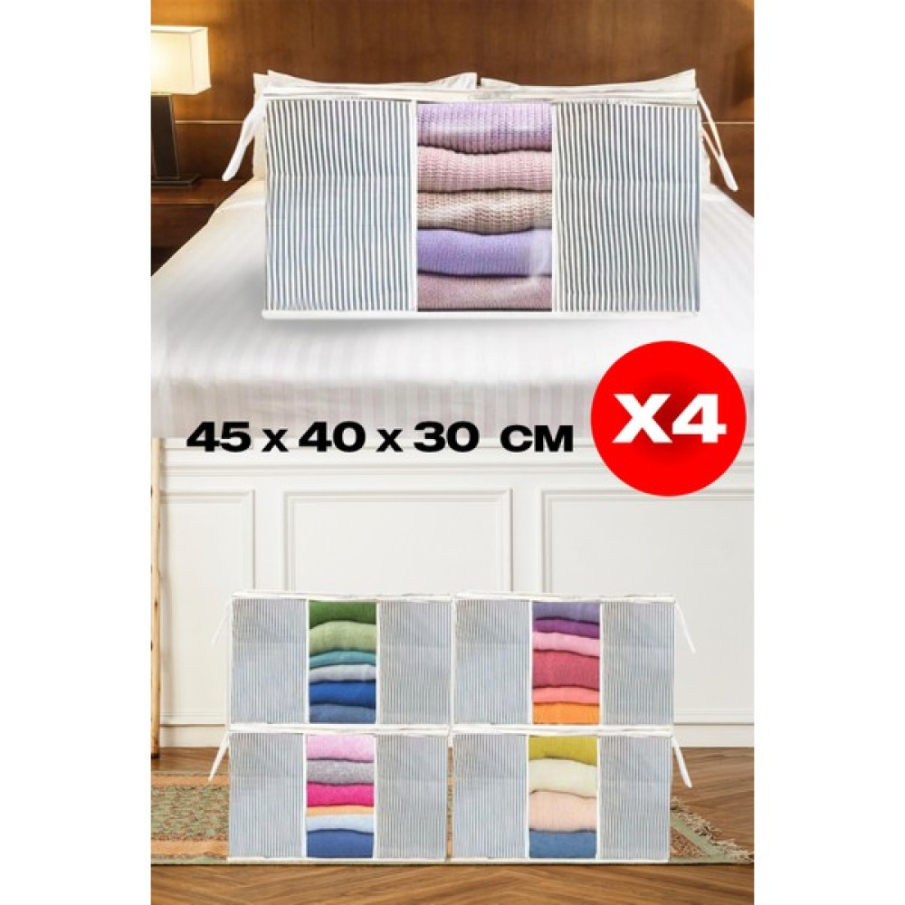 Esti 4 Adet Pencereli Kazak Giysi Hurcu- 45*40*30 cm - Gri Hurç Fiyatı