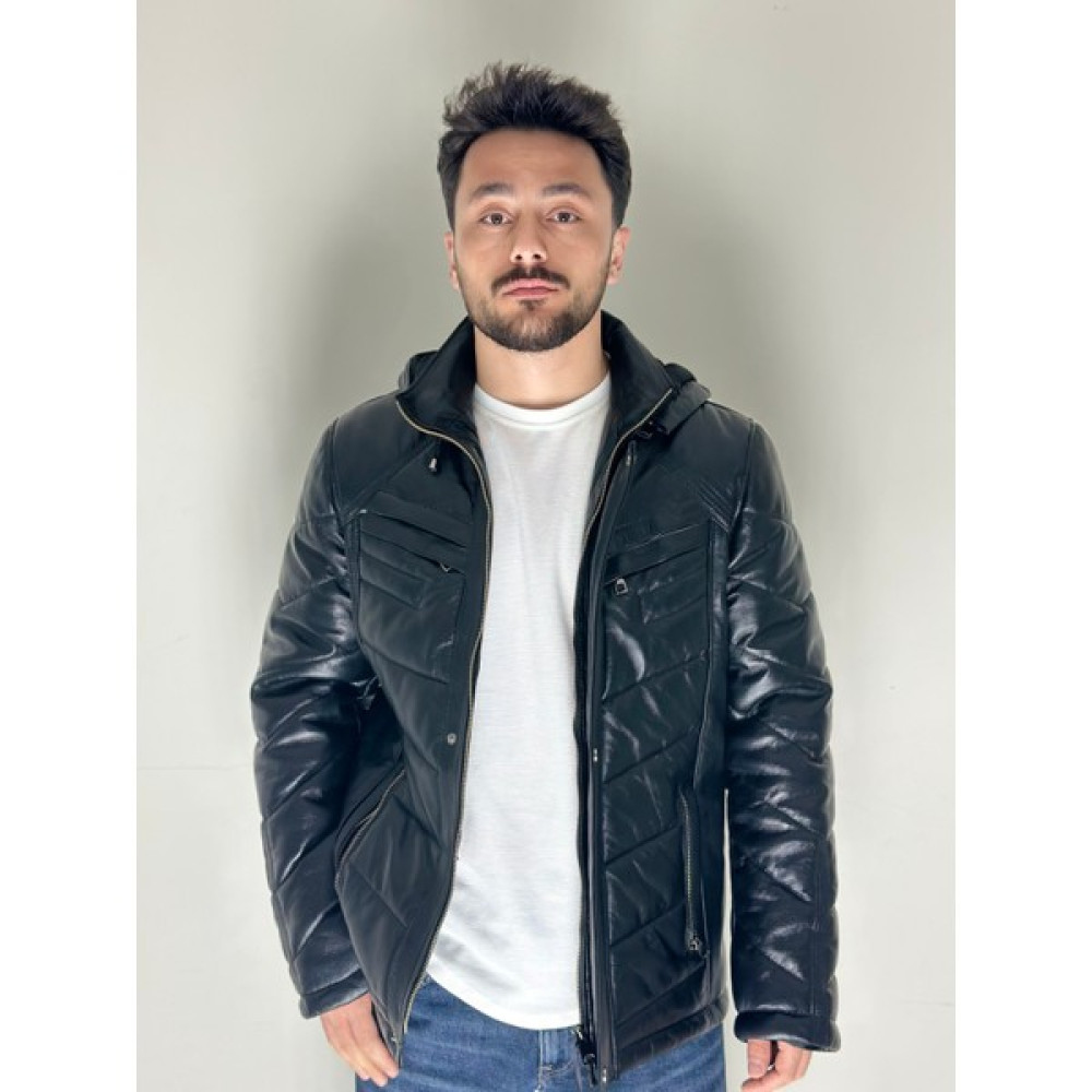 Estilo Kapüşonlu Deri Ceket Erkek Ceket Fiyatı