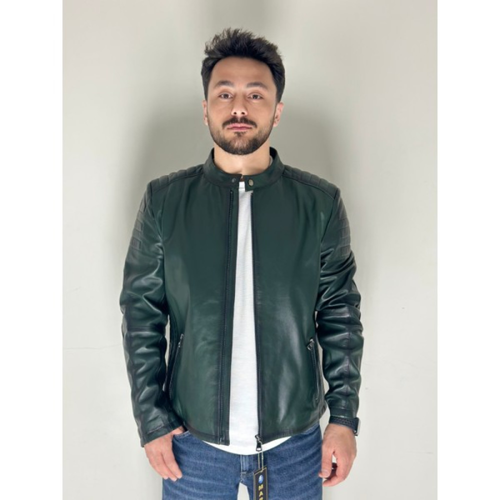 Estilo Yeşil Deri Ceket Erkek Ceket Fiyatı