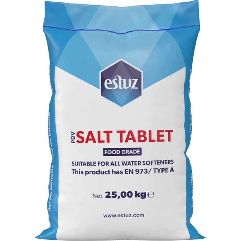 Estuz Rafine Tablet Tuz 25 Kg. (Pdv – Pure Dried Vacum Salt) - Beyaz Bahçe Makinesi Aksesuar & Yedek Parça Fiyatı
