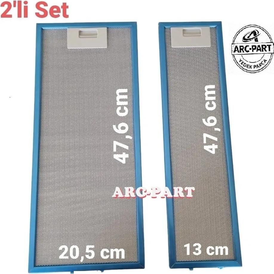 Esty 1350-1390-1190 Aspiratör Alüminyum Filtre Takımı (1 Iç-1 Dış - 2 Adet ) Aspiratörler Fiyatı