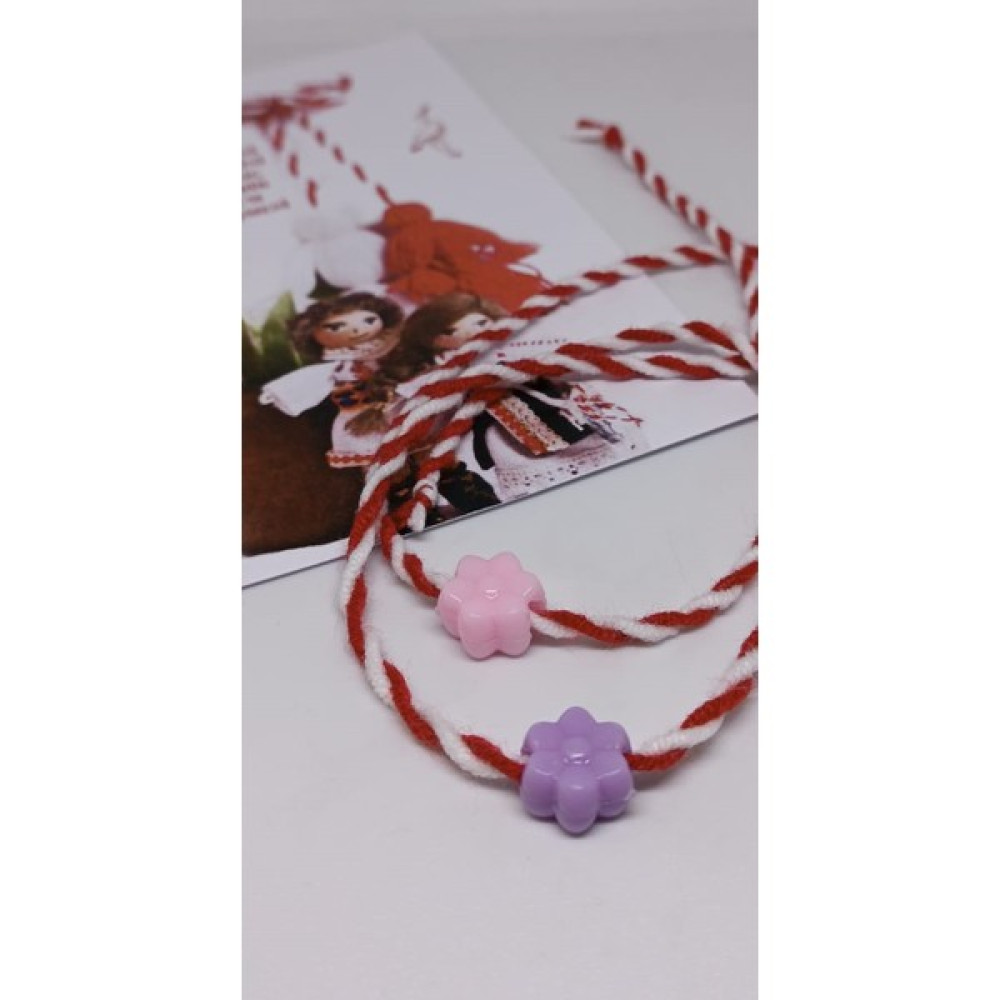 Esu Accessory Baba Marta Marteniçka Kırmızı Beyaz Ip Şans Bileklik - Pembe - Lila Saat ve Bileklik Aksesuarı Fiyatı