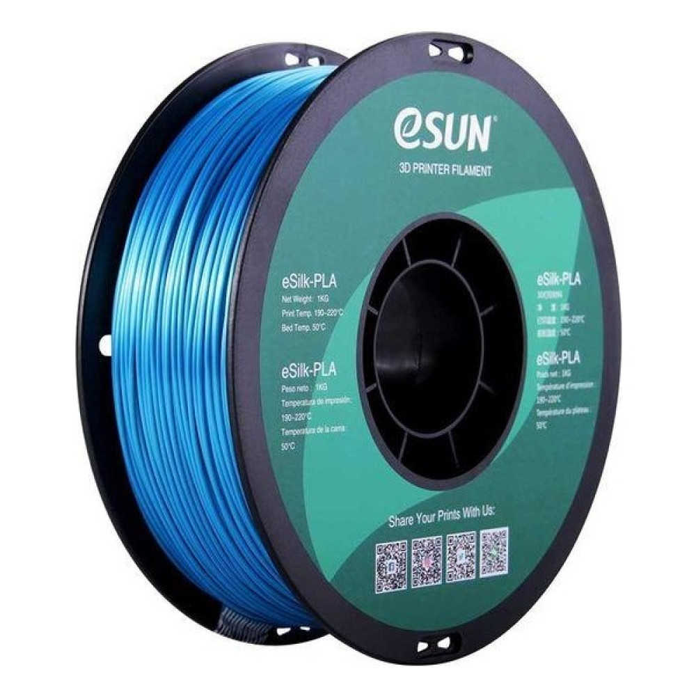 Esun Esilk 1.75MM Parlak Yüzeyli Camgöbeği Filament - Cyan - Renkli Filament Fiyatı