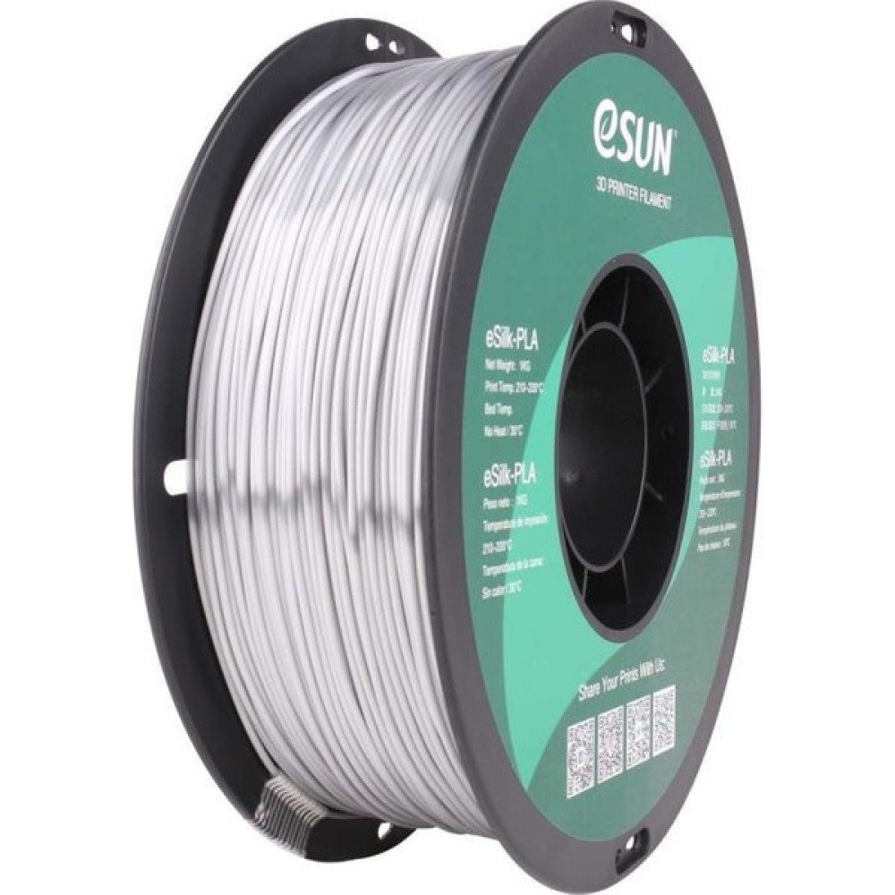 Esun Esilk 1.75MM Parlak Yüzeyli Gümüş Filament - Silver - Renkli Filament Fiyatı