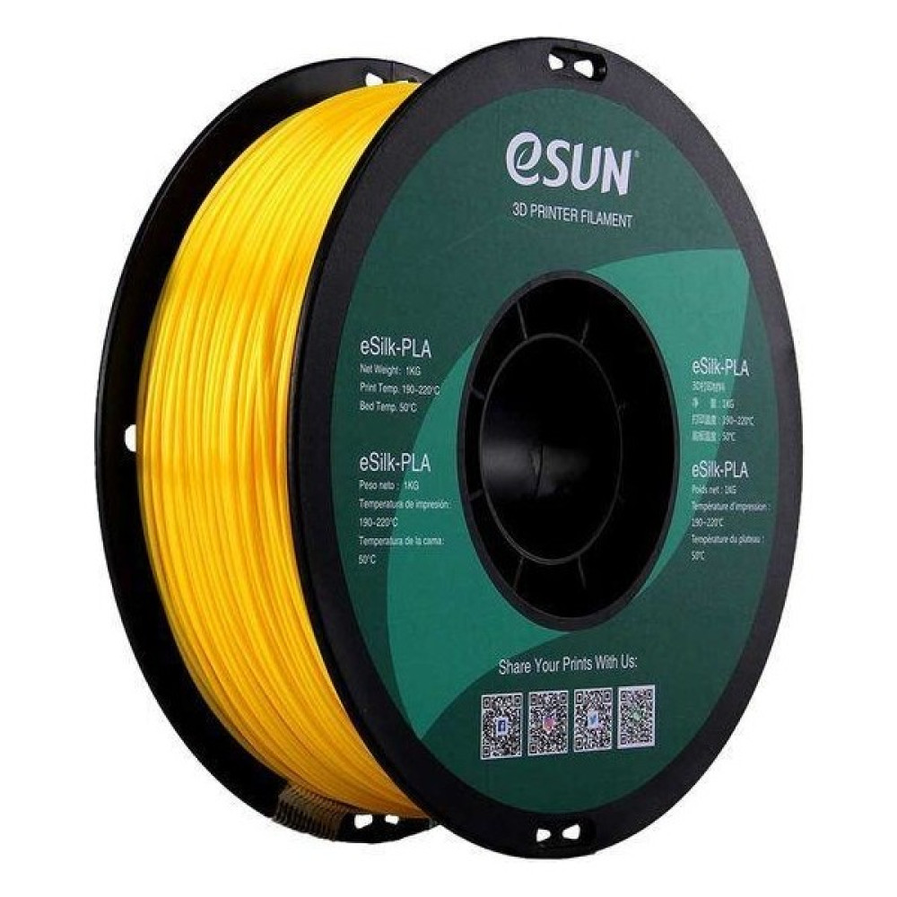 Esun Esilk 1.75MM Parlak Yüzeyli Sarı Filament - Yellow - Renkli Filament Fiyatı