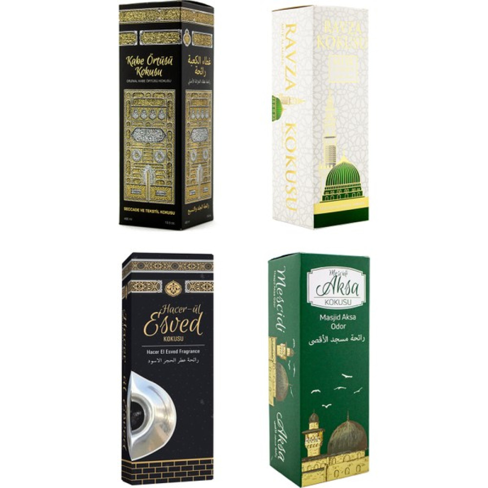 Esved Kabe Örtüsü Kokusu Medine Ravza Kokusu Hacerül Esved Kokusu ve Mescidi Aksa Kokusu Sprey 400 Ml. Oda Kokusu Fiyatı