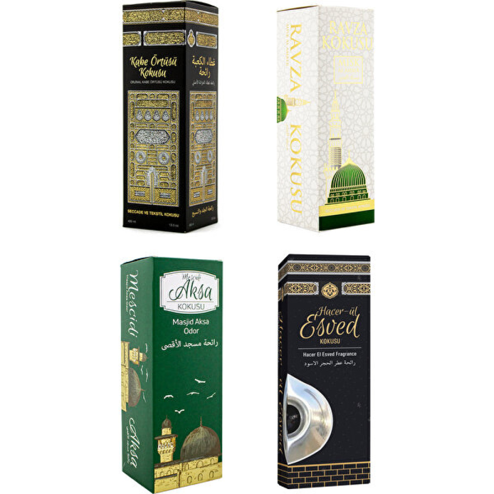 Esved Kabe Örtüsü Kokusu Medine Ravza Kokusu Mescdi Aksa Kokusu ve Hacerül Esved Kokusu Sprey 400 Ml. Oda Kokusu Fiyatı