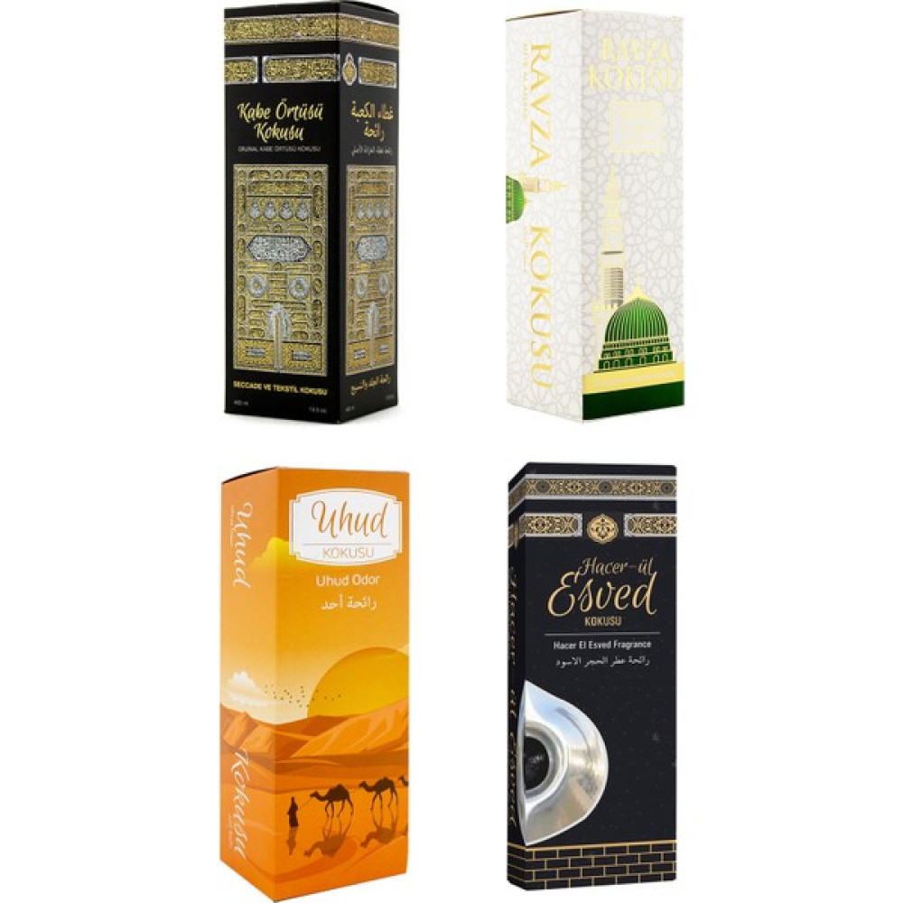 Esved Kabe Örtüsü Kokusu Medine Ravza Kokusu Uhud Kokusu ve Hacerül Esved Kokusu Sprey 400 Ml. Oda Kokusu Fiyatı