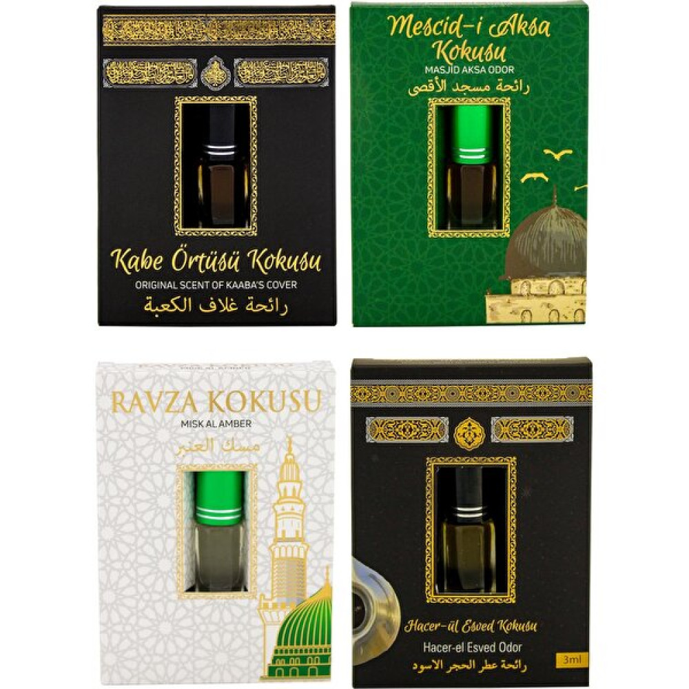 Esved Kabe Örtüsü Kokusu Mescidi Aksa Kokusu Medine Ravza Kokusu ve Hacerül Esved Kokusu Alkolsüz Esans 3ml - 3 ml Kolonya & Gülsuyu Fiyatı