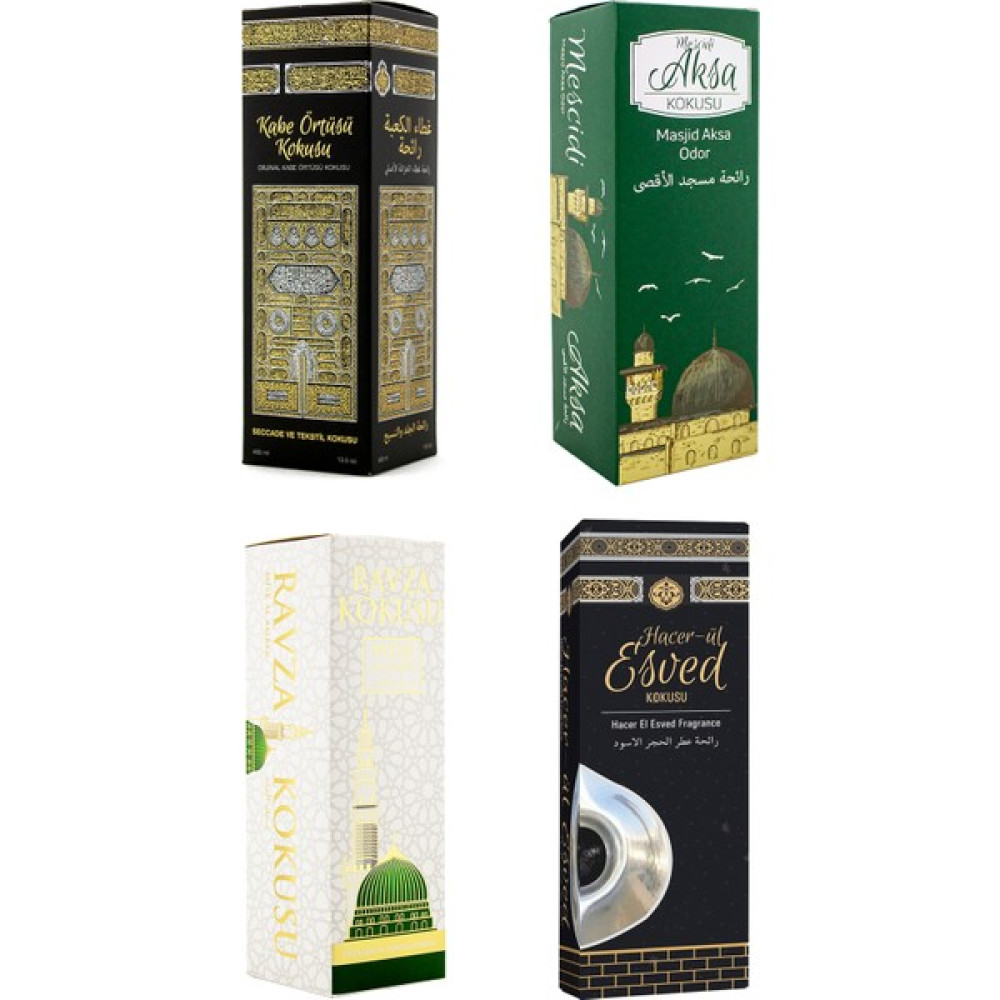 Esved Kabe Örtüsü Kokusu Mescidi Aksa Kokusu Medine Ravza Kokusu ve Hacerül Esved Kokusu Sprey 400 Ml. Oda Kokusu Fiyatı