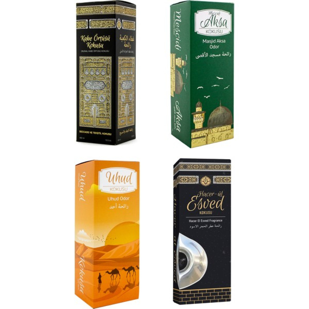 Esved Kabe Örtüsü Kokusu Mescidi Aksa Kokusu Uhud Kokusu ve Hacerül Esved Kokusu Sprey 400 Ml. Oda Kokusu Fiyatı