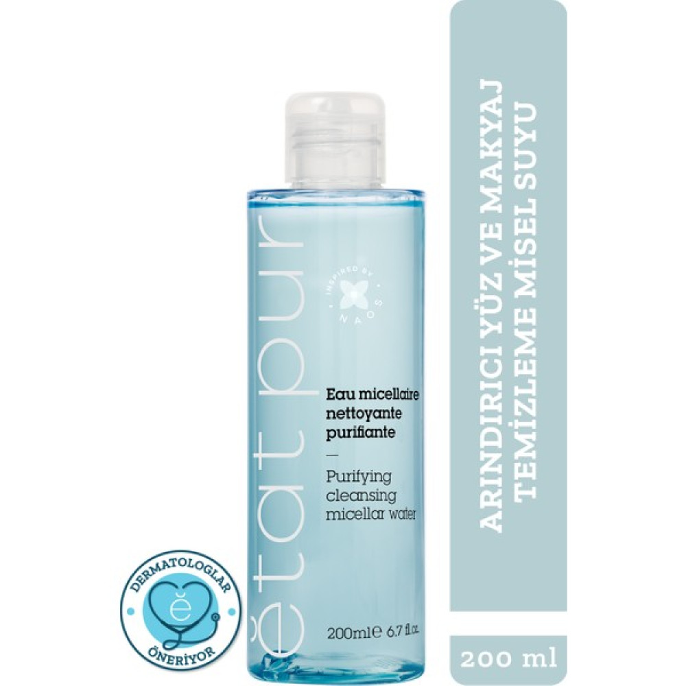 Etat Pur Micellar Purifying Cleansing Water Arındırıcı Göz Yüz Makyaj Temizleme Suyu 200 ml Cilt Temizleme ve Peeling Fiyatı