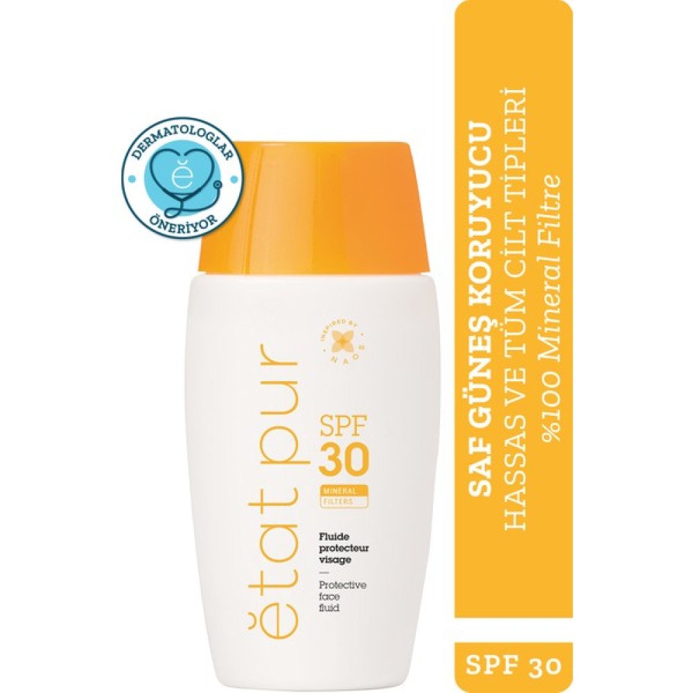 Etat Pur Protective Mineral Fluid SPF30 %100 Mineral Filtreli Yüz Güneş Kremi 40ml Açık Buğday ve Koyu Cilt Güneş Kremleri ve Losyonları Fiyatı