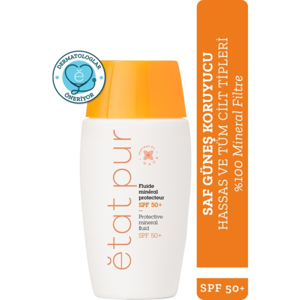 Etat Pur Protective Mineral Fluid SPF50+ %100 Mineral Filtreli Yüksek Koruma Yüz Güneş Kremi 40ml Açık Cilt Güneş Kremleri ve Losyonları Fiyatı