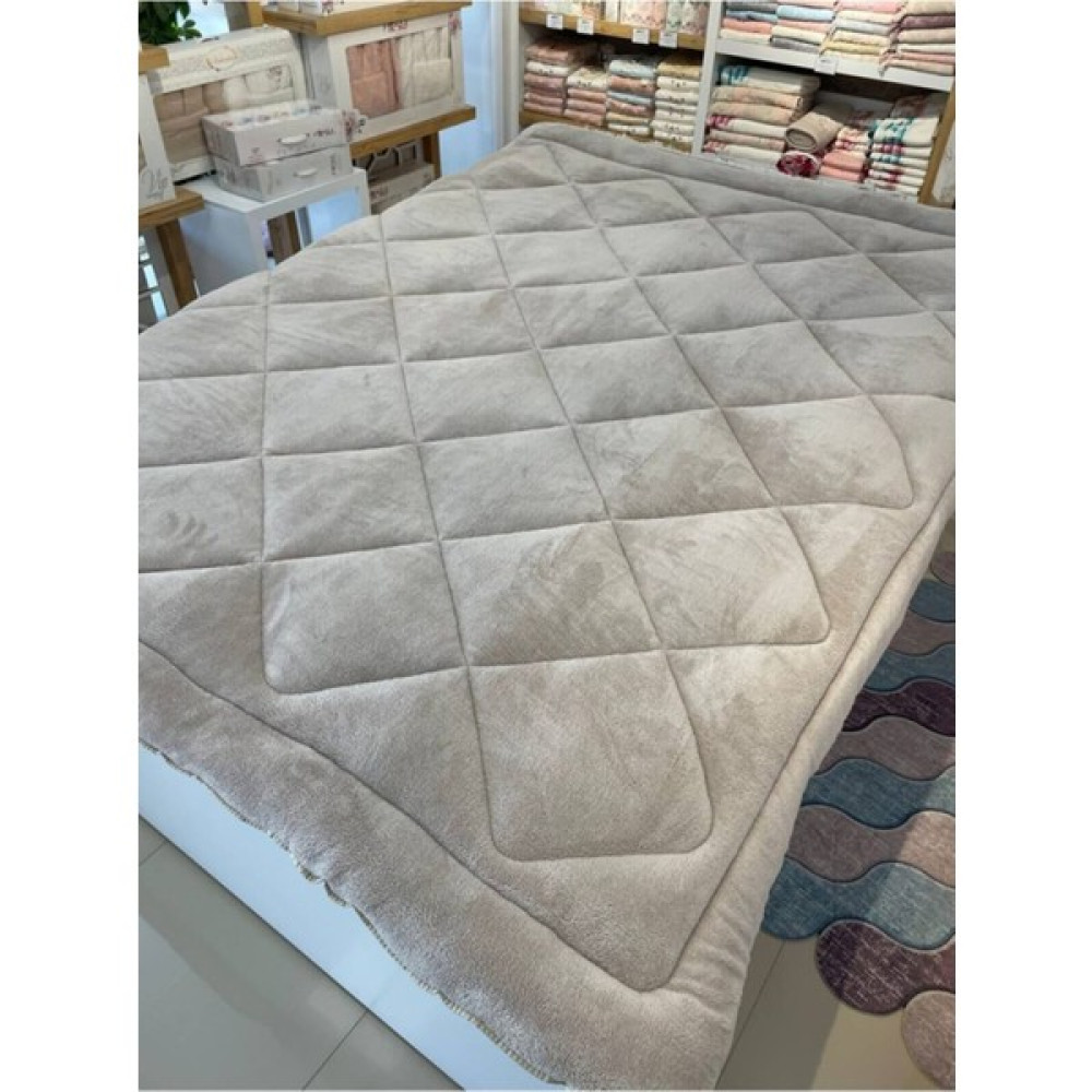 Ete Evteks Çift Kişilik Welsoft Yorgan-Kahve 86992970012462 - 195 x 215 cm - Açık Krem Yorgan Fiyatı