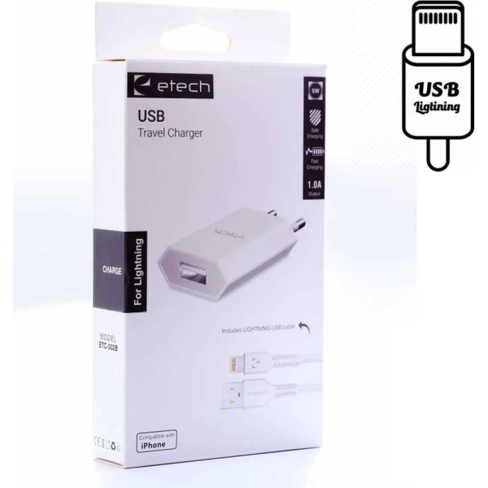 Etech ETC-002B 1.0A 5W Ip Lightning Şarj Cihazı - Beyaz Oto Boyaları Fiyatı