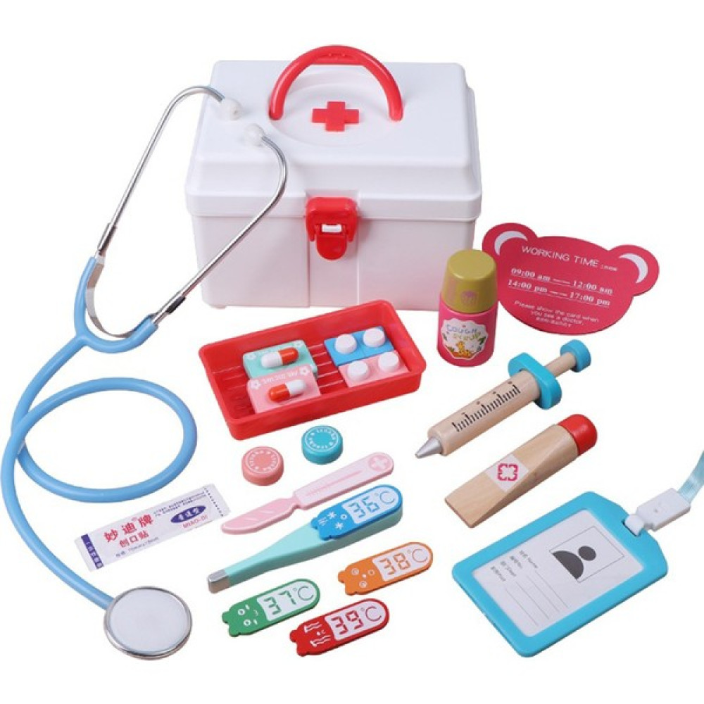 Eternal 17 Adet / Takım Ahşap Pretend Oyna Doktor Tıbbi Kiti Araçları Eğitici Çocuk Oyuncak Kırmızı (Yurt Dışından) Oyun Seti Fiyatı