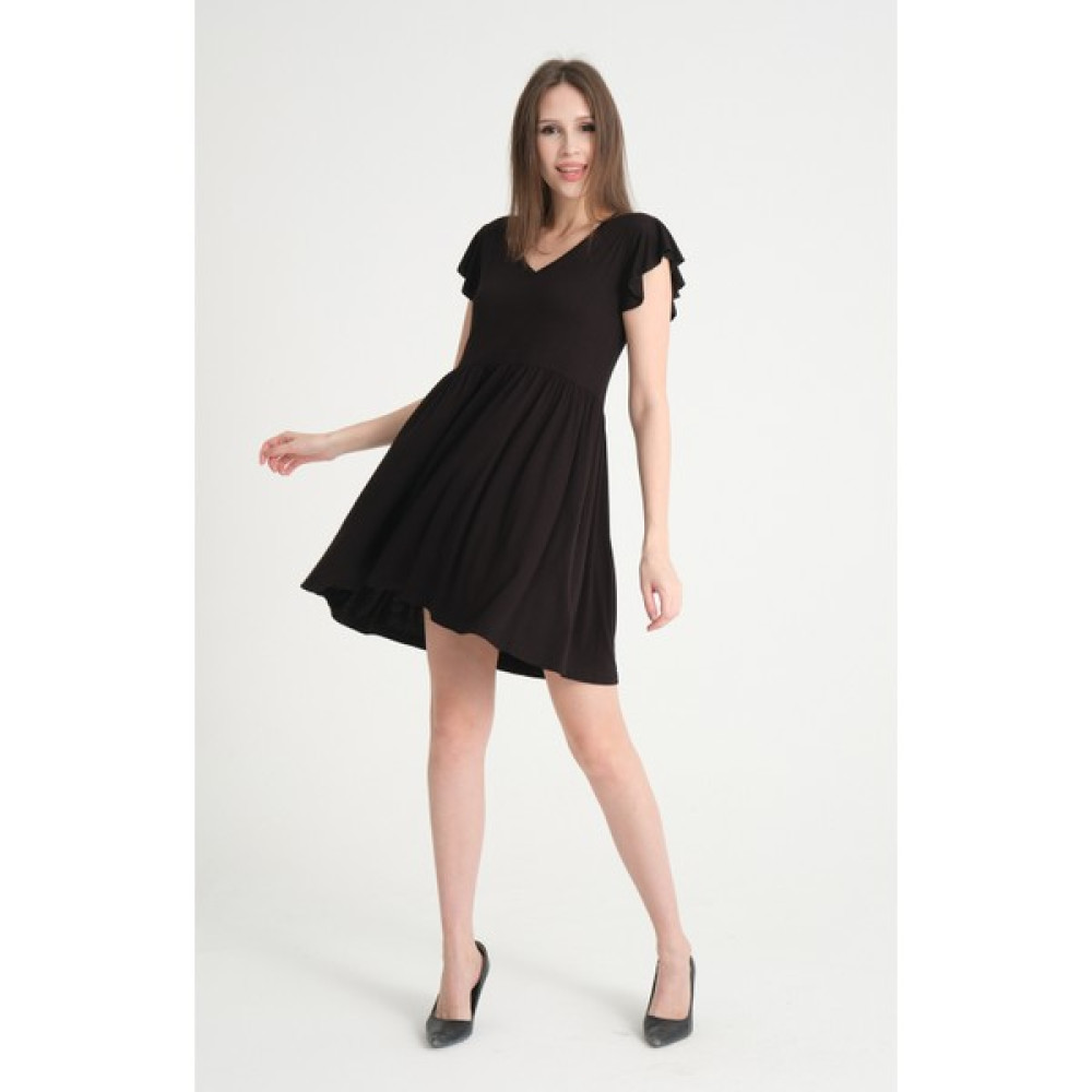 Ethel Wear Elbise, Mini, Fırfır Kollu, V Yaka,pamuklu, Yüksek Kalite Elbise Fiyatı