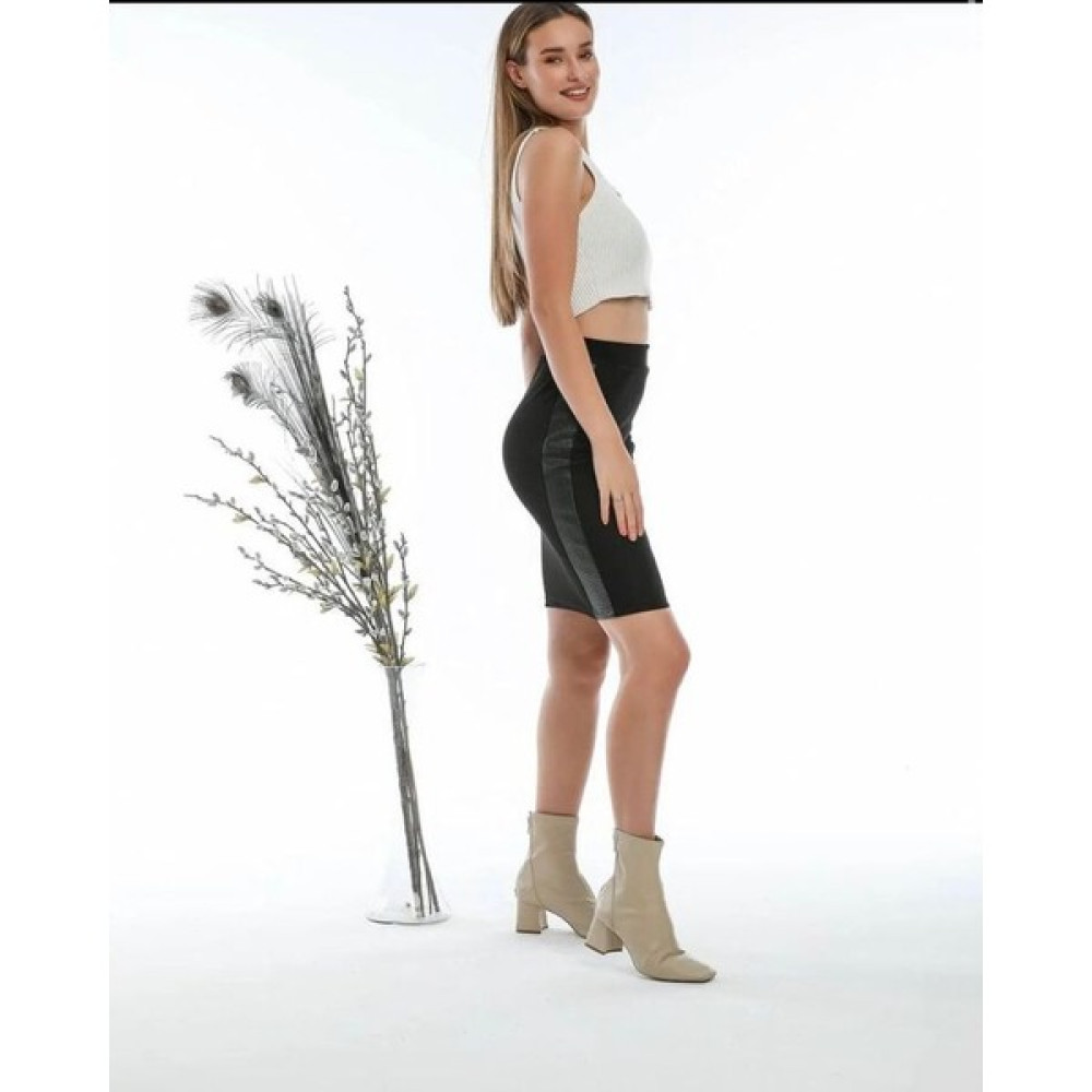 Ethel Wear Etek, Mini, Deri Şerit Detaylı, Esnek ve Şık, Yüksek Kalite Etek Fiyatı