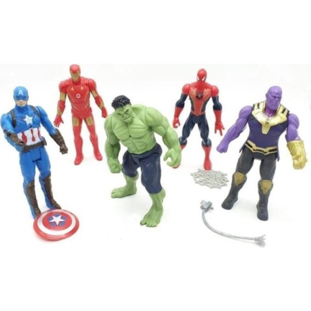 Ethem Oyuncak 5'li Süper Kahramanlar Pvc Oyun Seti 1885-5, Hulk, Spider Man, Captain America, Iron Man, Thanos Set Oyuncak Fiyatı