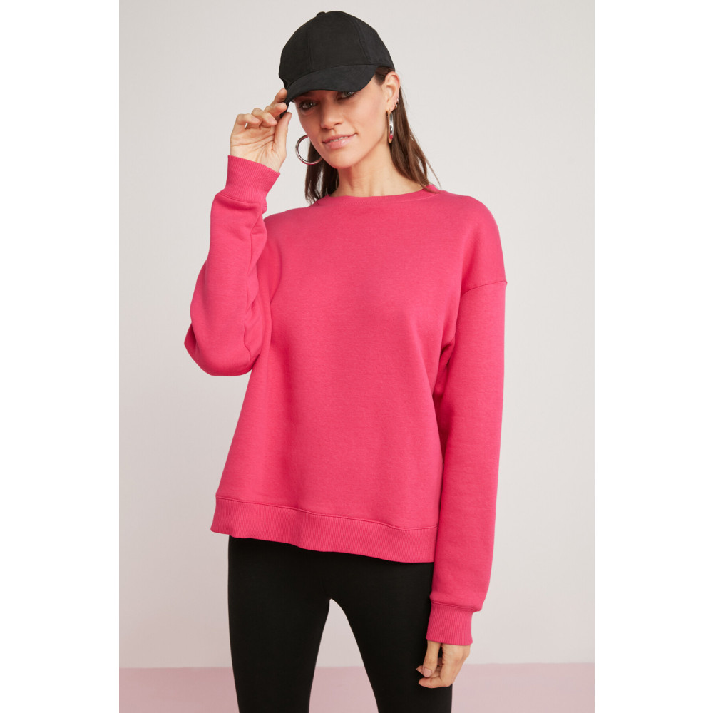 ETHIQUET Alfreda Kadın Içi Polarlı Yumuşacık Yuvarlak Yaka Comfort Fit Sweatshirt S Beden Bayan Sweatshirt Fiyatı
