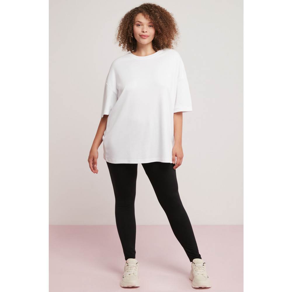 ETHIQUET Vıvıan Kadın Büyük Beden Interlok Oversize Yuvarlak Yaka Tshirt 5XL Beden Giyim & İç Giyim Fiyatı