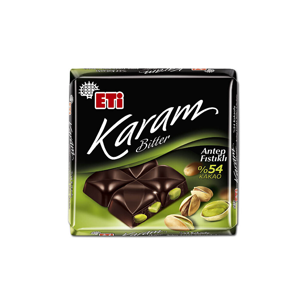 Eti Bitter Fıstıklı Kare Çikolata 60 G Çikolata ve Gofret Fiyatı
