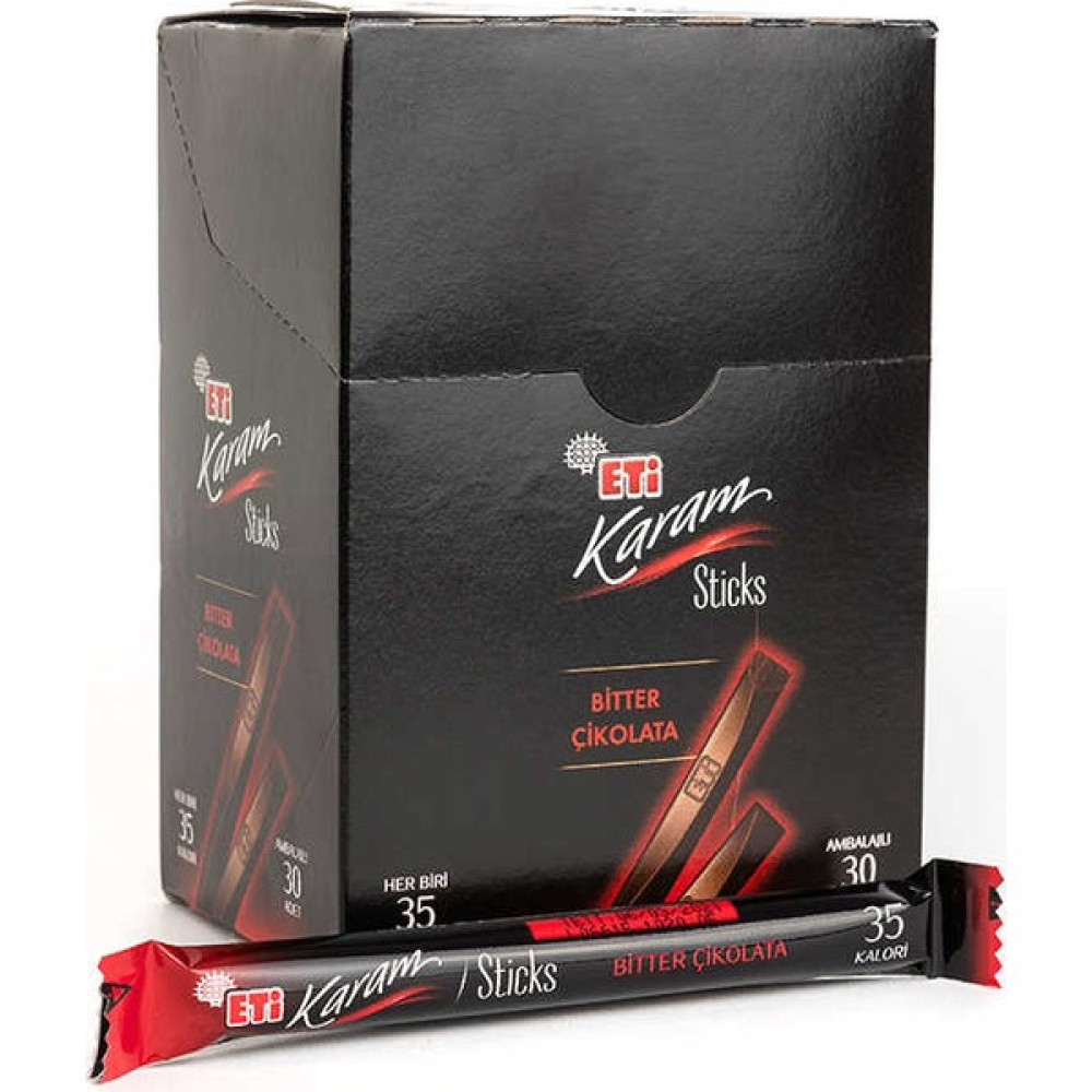 Eti Karam Sticks Bitter Çikolata 7 gr x 30 - 210 gr Çikolata ve Gofret Fiyatı