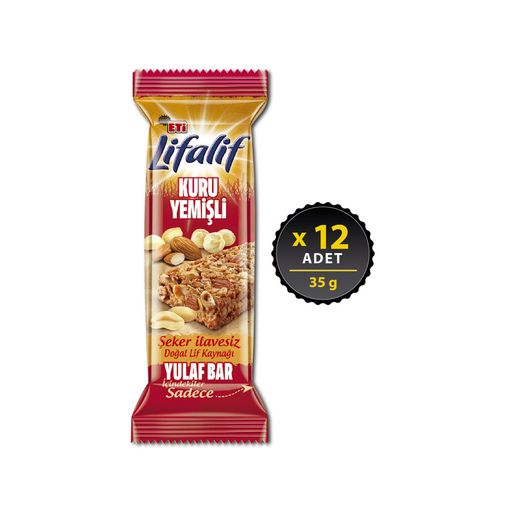 Eti Lifalif Kuru Yemişli Yulaf Bar 35 g x 12 Adet Atıştırmalık Fiyatı