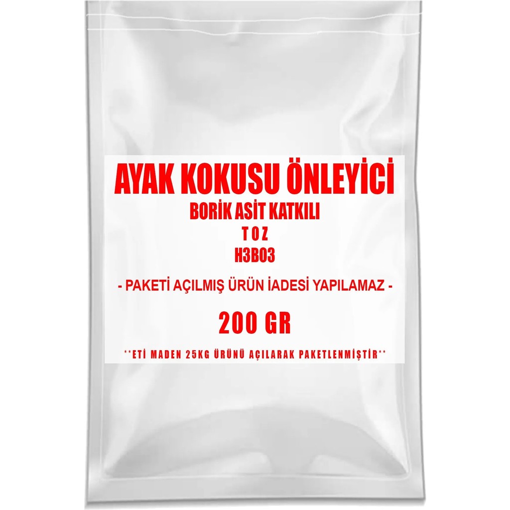 Eti Maden Ayakkabı Koku Önleyici TOZ 200 gr (Borik Asit içerikli) Ayakkabılar ve Çantalar Fiyatı