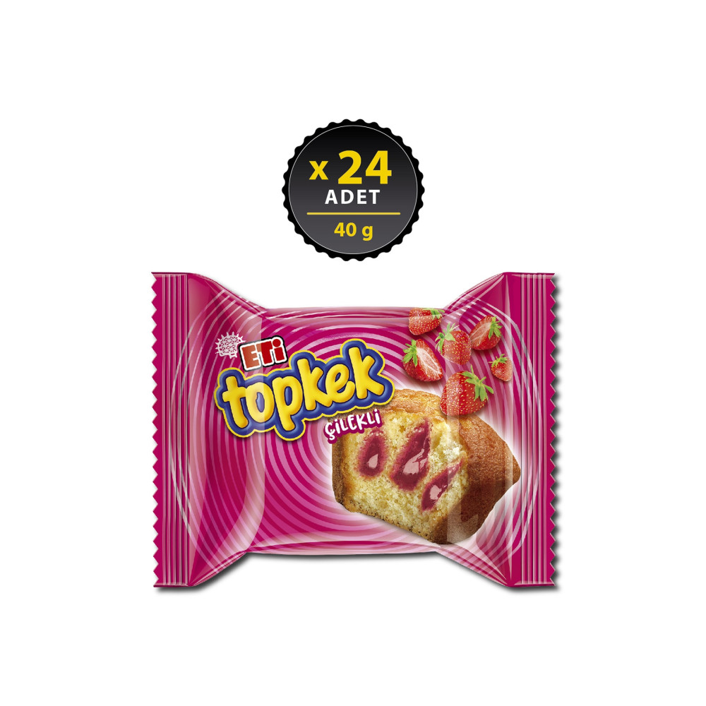 Eti Topkek Çilekli Kek 40 g x 24 Adet Bisküvi ve Kek Fiyatı