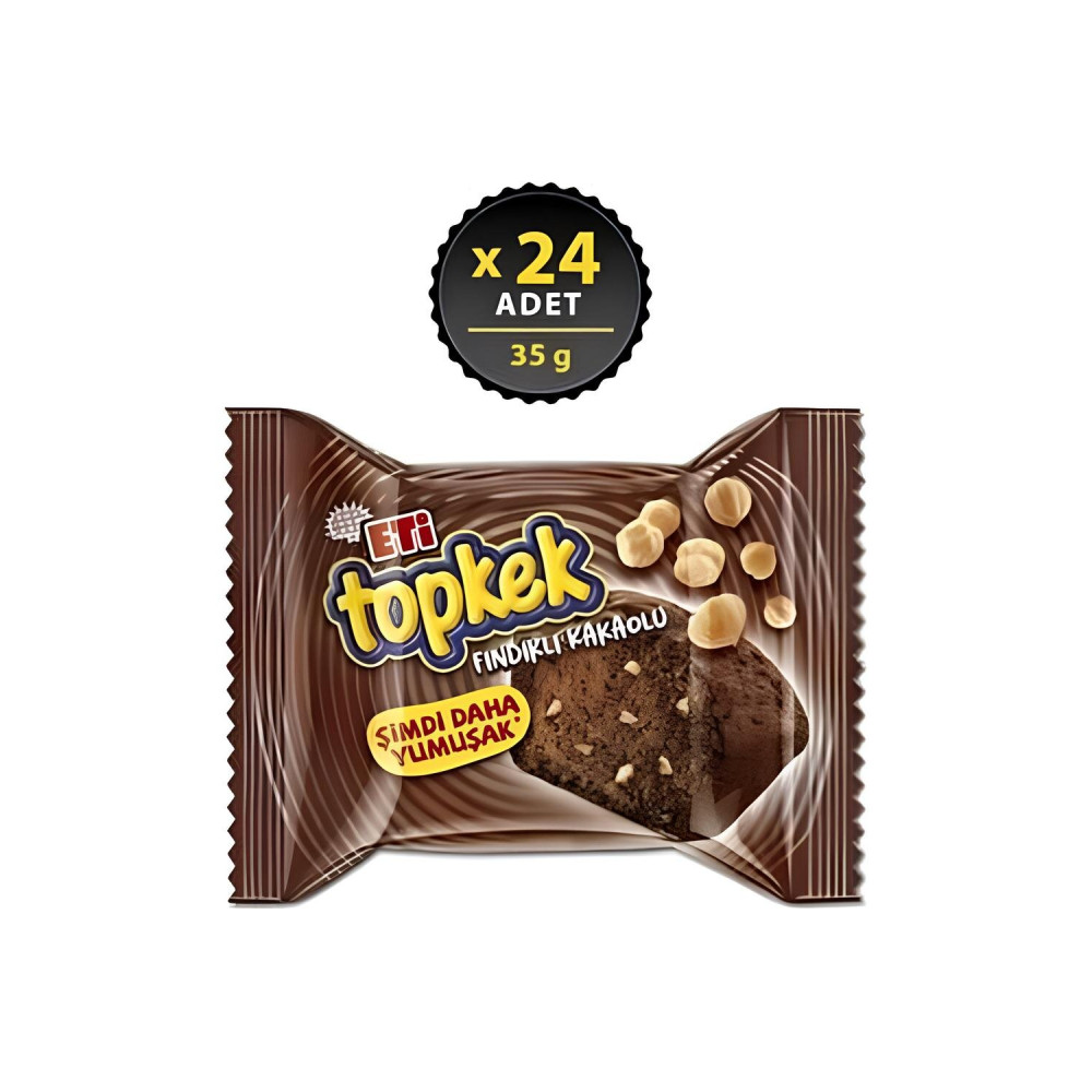 Eti Topkek Kakaolu Fındıklı 35 g 24'lü Bisküvi ve Kek Fiyatı