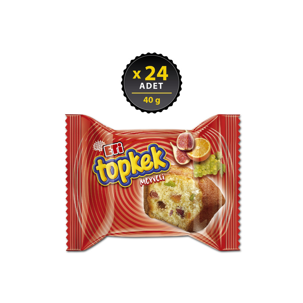 Eti Topkek Meyveli Kek 40 g x 24 Adet Bisküvi ve Kek Fiyatı