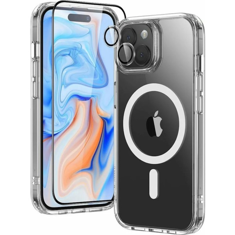 Etiget iPhone 13 Magsafe Şeffaf Kılıf + Kamera Lens Koruyucu (Siyah) + Esd Anti Statik Ekran Koruyucu Seti Cep Telefonu Kılıfı Fiyatı