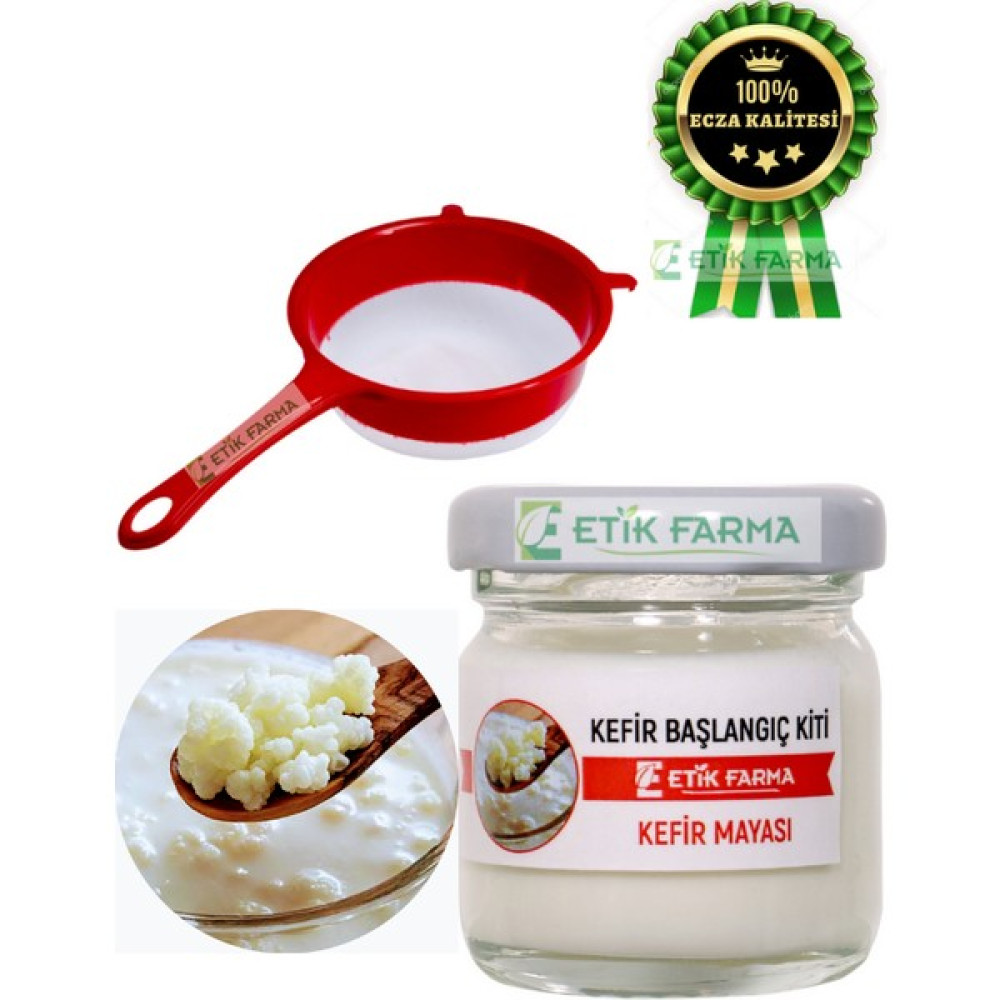 Etik Farma Kafkas Süt Kefir Mayası Başlangıç Kiti + Süzgeç - 1 Adet Diğer Fiyatı