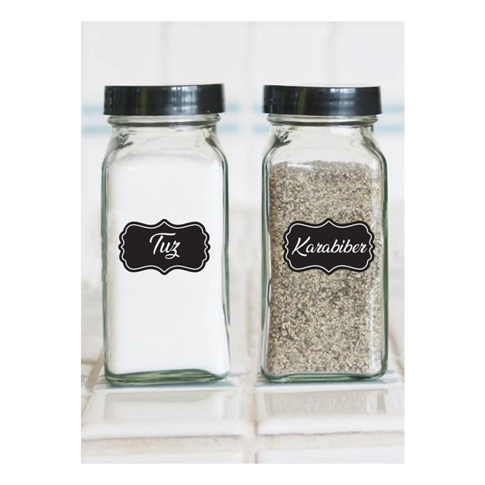 Etiket Dünyası 111 Adet Kuruyemiş - Baharat - Bakliyat Kavanoz Etiketi - Sticker Etiket Fiyatı