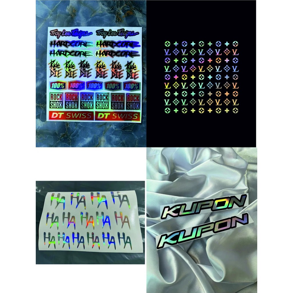 Etiket Dünyası Hologram 4 Lü Set Hahaha, Vl, Kupon, Motorsiklet Çok Amaçlı Sticker - 22 Diğer Fiyatı