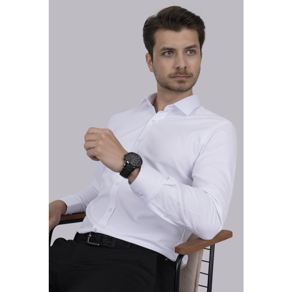Etikmen Sedef Düğmeli Beyaz Slimfit Hediye Kutulu Erkek Gömlek XL Beden Kadın Gömlek Fiyatı