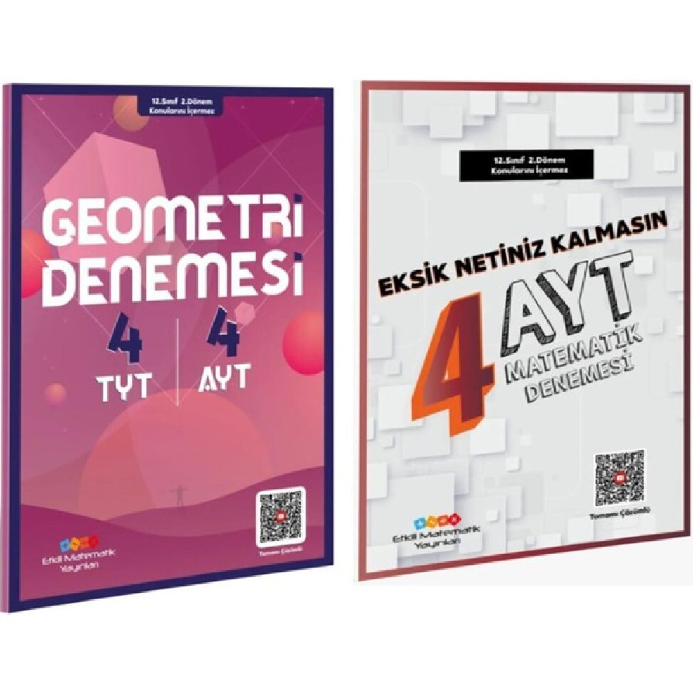 Etkili Matematik Yayınları TYT - AYT Geometri ve AYT Matematik Deneme Seti 2 Kitap Temel Yeterlilik Testi (TYT) Fiyatı