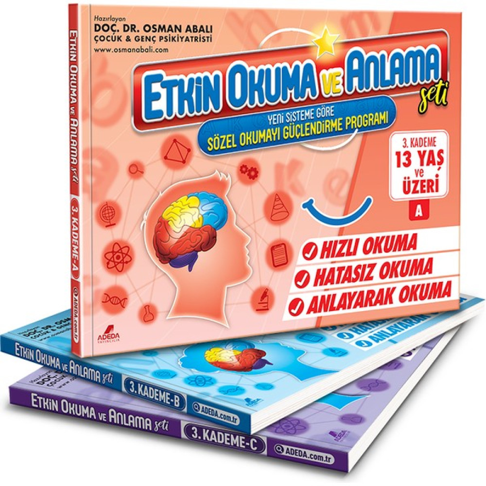 Etkin Okuma ve Anlama Seti 3. Kademe - Osman Abalı Zihinsel Gelişim Kitapları Fiyatı